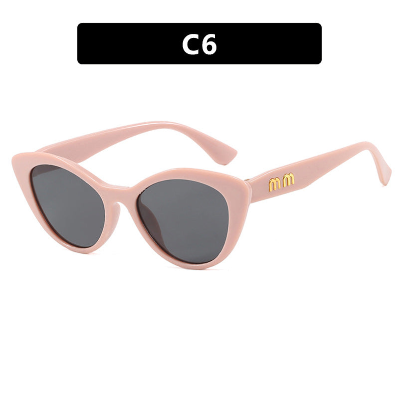 Women’s Black Cat-Eye Sunglasses – Retro Concave Frame in Multiple Colors