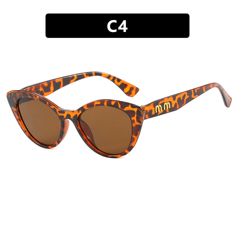 Women’s Black Cat-Eye Sunglasses – Retro Concave Frame in Multiple Colors